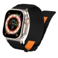 For Apple Watch Ultra 49mm Nylon Braided Rope Orbital Watch Band(Black)