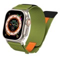 For Apple Watch Ultra 49mm Nylon Braided Rope Orbital Watch Band(Green)