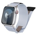 For Apple Watch Series 7 45mm Nylon Braided Rope Orbital Watch Band(Grey)