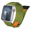 For Apple Watch Series 3 42mm Nylon Braided Rope Orbital Watch Band(Green)