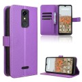 For Consumer Cellular Iris Connect Diamond Texture Leather Phone Case(Purple)