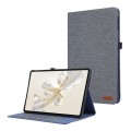 For Honor Pad 9 Fabric Texture Horizontal Flip Leather Tablet Case(Blue)