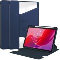 For Lenovo Tab M11/Xiaoxin Pad 11 2024 360 Rotation Transparent Smart Leather Case(Dark Blue)