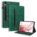 For Samsung Galaxy Tab S9 / S8 / S7 Splicing Shockproof Smart Leather Tablet Case(Green)