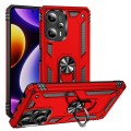 For Xiaomi Poco F5 5G / Redmi Note 12 Turbo 5G Shockproof TPU + PC Phone Case with Holder(Red)