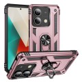For Xiaomi Redmi Note 13 5G Shockproof TPU + PC Phone Case with Holder(Rose Gold)