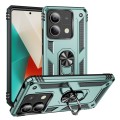 For Xiaomi Redmi Note 13 5G Shockproof TPU + PC Phone Case with Holder(Dark Green)