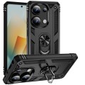 For Xiaomi Redmi Note 13 Pro 4G Shockproof TPU + PC Phone Case with Holder(Black)