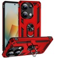 For Xiaomi Redmi Note 13 Pro 4G Shockproof TPU + PC Phone Case with Holder(Red)