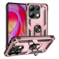 For Xiaomi Redmi Note 13 4G Shockproof TPU + PC Phone Case with Holder(Rose Gold)