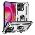 For Xiaomi Redmi Note 13 Pro+ 5G Shockproof TPU + PC Phone Case with Holder(Silver)