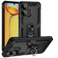 For Xiaomi Redmi 13C 4G/5G Shockproof TPU + PC Phone Case with Holder(Black)