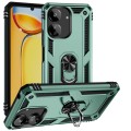 For Xiaomi Redmi 13C 4G/5G Shockproof TPU + PC Phone Case with Holder(Dark Green)