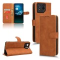 For ASUS ROG Phone 8 Skin Feel Magnetic Flip Leather Phone Case(Brown)