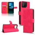 For ASUS ROG Phone 8 Pro Skin Feel Magnetic Flip Leather Phone Case(Rose Red)