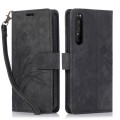 For Sony Xperia 1 IV Orchid Butterfly Embossed Leather Phone Case(Black)
