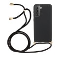 For Samsung Galaxy A05s EU Wheat Straw Material + TPU Phone Case with Lanyard(Black)