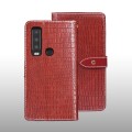 For CAT S75 idewei Crocodile Texture Leather Phone Case(Red)