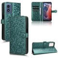 For Motorola Moto G Play 4G 2024 Honeycomb Dot Texture Leather Phone Case(Green)