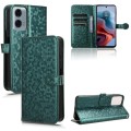 For Motorola Moto G34 5G Honeycomb Dot Texture Leather Phone Case(Green)