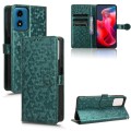 For Motorola Moto G24 / G04 Honeycomb Dot Texture Leather Phone Case(Green)