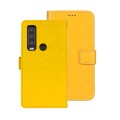 For CAT S75 idewei Crazy Horse Texture Leather Phone Case(Yellow)