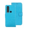 For CAT S75 idewei Crazy Horse Texture Leather Phone Case(Sky Blue)