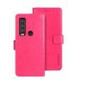 For CAT S75 idewei Crazy Horse Texture Leather Phone Case(Rose Red)