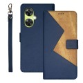 For OnePlus Nord CE 3 Lite idewei Two-color Splicing Leather Phone Case(Blue)