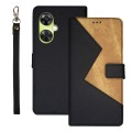 For OnePlus Nord CE 3 Lite idewei Two-color Splicing Leather Phone Case(Black)