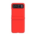 For Motorola Razr 40 3 in 1 Skin Feel PC Phone Case with Hinge(Red)