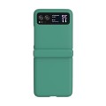 For Motorola Razr 40 3 in 1 Skin Feel PC Phone Case with Hinge(Forest Green)