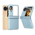 For OPPO Find N3 Flip 3 in 1 Wave Pattern Matte PC Phone Case with Hinge(Ice Blue)