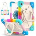 For Samsung Galaxy Tab A8 10.5 2021 Contrast Color Robot Silicone Hybrid PC Tablet Case(Colorful Blu