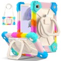 For Samsung Galaxy Tab A7 Lite 2021 Contrast Color Robot Silicone Hybrid PC Tablet Case(Colorful Blu