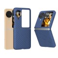 For OPPO Find N3 Flip Wave Pattern Matte PC Phone Case(Dark Blue)