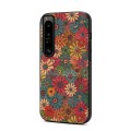 For Sony Xperia 1 IV Four Seasons Flower Language Series TPU Phone Case(Spring Green)