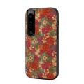 For Sony Xperia 1 IV Four Seasons Flower Language Series TPU Phone Case(Summer Red)