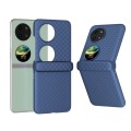 For Huawei Pocket 2 3 in 1 Wave Pattern Matte PC Phone Case with Hinge(Dark Blue)