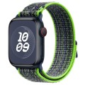 For Apple Watch SE 2023 44mm Loop Nylon Watch Band(Green Blue)