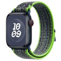 For Apple Watch Ultra 49mm Loop Nylon Watch Band(Green Blue)