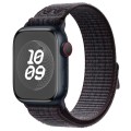 For Apple Watch Series 8 41mm Loop Nylon Watch Band(Black Blue)