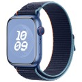 For Apple Watch SE 44mm Loop Nylon Watch Band(Dark Navy)