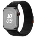 For Apple Watch 38mm Loop Nylon Watch Band(Dark Black)