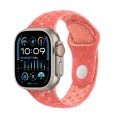 For Apple Watch Ultra 49mm Coloful Silicone Watch Band(Orange Pink)