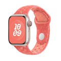 For Apple Watch Series 7 41mm Coloful Silicone Watch Band(Orange Pink)