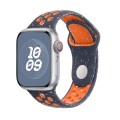 For Apple Watch Series 7 41mm Coloful Silicone Watch Band(Dark Blue Mango)