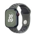 For Apple Watch 38mm Coloful Silicone Watch Band(Midnight Green Black)