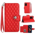For Xiaomi Redmi Note 12 Pro Speed Rhombic Texture Flip Leather Phone Case with Lanyard(Red)