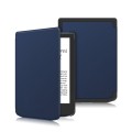 For PocketBook Verse Pro Solid Color Voltage Caster Leather Smart Tablet Case(Dark Blue)